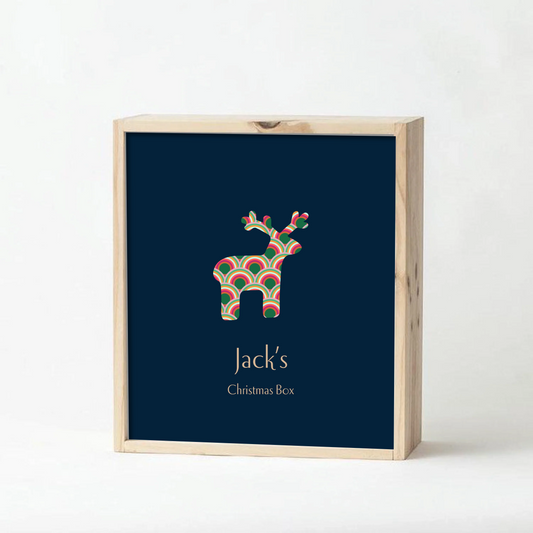 Navy Christmas Keepsake Box