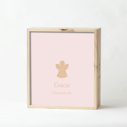 Pink Christmas Keepsake Box - engraved