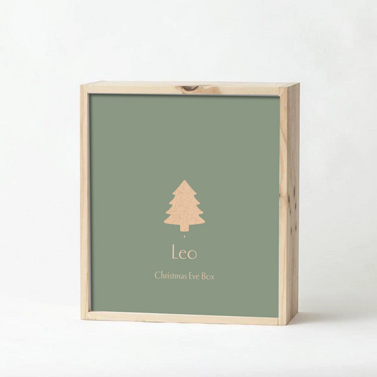 Sage Christmas Keepsake Box - engraved