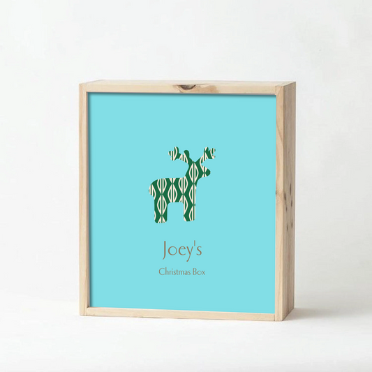 Teal Christmas Keepsake Box