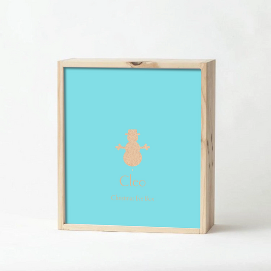 Teal Christmas Keepsake Box - engraved